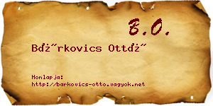 Bárkovics Ottó névjegykártya